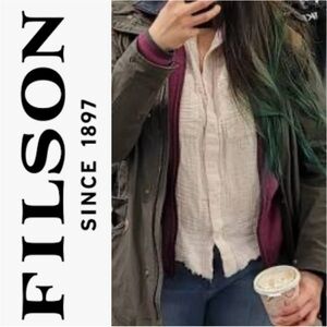 Filson Dark Olive Unisex Field Coat XXL